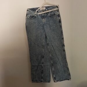 Hollister Low-rise Baggy Light Wash Straight Leg Jeans, W26